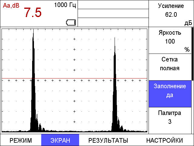 Смена фона экрана дефектоскопа УСД-50 IPS