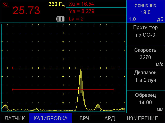 Экран ультразвукового дефектоскопа УСД-50 IPS
